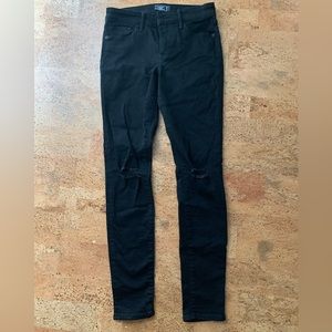 Abercrombie ripped black skinny jeans. Size 27